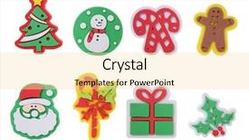  Presentation with white christmas - Presentation theme consisting of eight colorful christmas icons isolated background and a  colored foreground