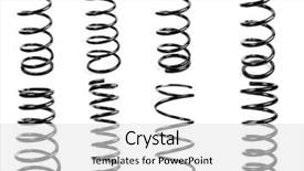  Presentation with eight - Slides having eight different car springs isolated background and a light gray colored foreground