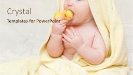  Presentation with rubber duck - Amazing slides having eight month baby girl playing with rubber duck backdrop and a lemonade colored foreground