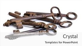  Presentation with access - Amazing theme having eight old keys isolated backdrop and a white colored foreground