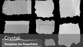  Presentation with eight - Cool new theme with eight-pieces-of-torn-newspaper backdrop and a dark gray colored foreground
