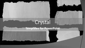  Presentation with eight - Presentation theme having eight-pieces-of-torn-newspaper background and a gray colored foreground