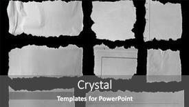  Presentation with newspaper clipping pieces of torn - PPT theme featuring eight-pieces-of-torn-newspaper background and a gray colored foreground
