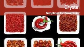  Presentation with black sea - Beautiful presentation theme featuring spices in white square plate backdrop and a crimson colored foreground