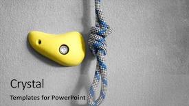  Presentation with indoor rock climbing - Presentation theme consisting of eight rope knot and climbing background and a light gray colored foreground