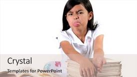  Presentation with eight - Presentation theme enhanced with eight year old asian child background and a soft green colored foreground