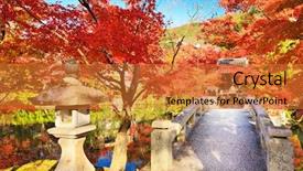  Presentation with fall foliage - Amazing presentation design having eikando temple in kyoto japan backdrop and a red colored foreground