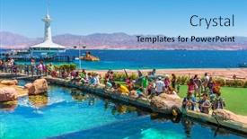  Presentation with marine - Colorful slide set enhanced with eilat-israel-march-31-2010 backdrop and a light blue colored foreground