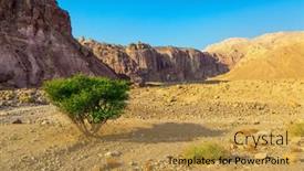  Presentation with volcanic rocks - Presentation theme enhanced with eilat-mountains-the-rocks background and a gold colored foreground