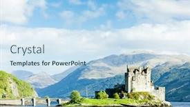  Presentation with scotland - Colorful slide deck enhanced with eilean donan castle loch duich scotland backdrop and a sky blue colored foreground