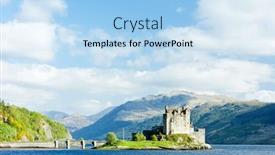  Presentation with castle - Theme enhanced with farm in the kalahari desert background and a violet colored foreground