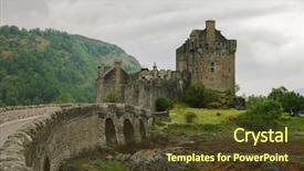  Presentation with castle wall - Cool new presentation design with eilean donan castle backdrop and a tawny brown colored foreground