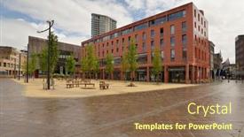  Presentation with house building - Colorful slide deck enhanced with eindhoven-netherlands-june-23-2013 backdrop and a  colored foreground