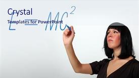  Presentation with einstein - Slide deck having einstein - attractive female teacher teaching algebra background and a sky blue colored foreground