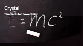  Presentation with physical education handball - PPT theme enhanced with einstein - physical formula background and a dark gray colored foreground