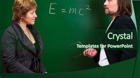  Presentation with einstein - Slide deck with einstein - science discussion background and a forest green colored foreground