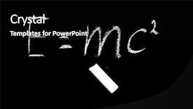  Presentation with well - Audience pleasing slides consisting of einstein - well-known physical formula backdrop and a black colored foreground