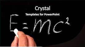  Presentation with well - Colorful slides enhanced with einstein - well-known physical formula backdrop and a black colored foreground