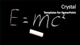  Presentation with well - PPT theme featuring einstein - well-known physical formula background and a black colored foreground