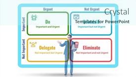  Presentation with matrix - Slide set with eisenhower-matrix-helping-to-prioritize background and a cool aqua colored foreground