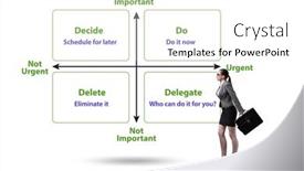  Presentation with matrix - PPT theme consisting of eisenhower-matrix-helping-to-prioritize background and a cream colored foreground