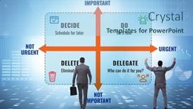  Presentation with important - Presentation enhanced with eisenhower-matrix-helping-to-prioritize background and a light blue colored foreground