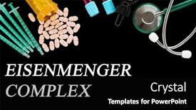  Presentation with complex - PPT layouts consisting of eisenmenger-complex-text-on-medical background and a black colored foreground