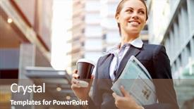  Presentation with walking - Presentation theme having ejecutivo - portrait of business woman walking background and a tawny brown colored foreground