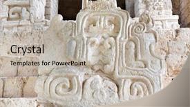  Presentation with mexico - Slide set with ek balam temple yucatan mexico background and a mint green colored foreground