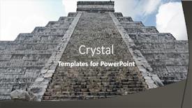  Presentation with maya - PPT layouts with toltecs - el castillo the castel background and a gray colored foreground