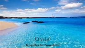  Presentation with lighthouse - Cool new theme with el-cotillo-beach-and-toston backdrop and a teal colored foreground