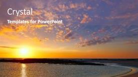  Presentation with sunset beach - Slide deck having el-cotillo-la-concha-beach background and a gray colored foreground