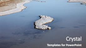  Presentation with north africa - Audience pleasing presentation theme consisting of el djerid biggest salt lake backdrop and a gray colored foreground