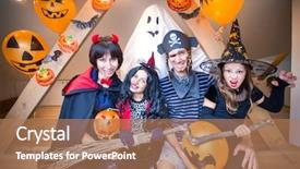  Presentation with fun - Presentation design consisting of el filibusterismo - family in costumes has fun background and a  colored foreground