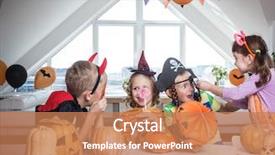  Presentation with children grow - Theme having el filibusterismo - group of funny children background and a  colored foreground