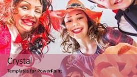  Presentation with costume - PPT theme featuring el filibusterismo - group of funny children background and a  colored foreground