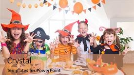  Presentation with celebrate - Slides with el filibusterismo - group of funny children background and a  colored foreground