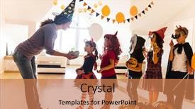  Presentation with kids - PPT theme with el filibusterismo - merry kids ask background and a  colored foreground