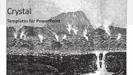  Presentation with volcano - Colorful presentation theme enhanced with el jorullo a cinder cone backdrop and a light gray colored foreground