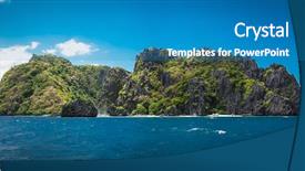  Presentation with nido palawan philippines southeast asia - Beautiful slide deck featuring el nido at palawan philippines backdrop and a teal colored foreground