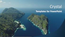  Presentation with cinematic - Audience pleasing presentation design consisting of el-nido-islands-at-blue backdrop and a teal colored foreground