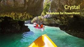  Presentation with kayaking - Audience pleasing slides consisting of el nido palawan philippines backdrop and a tawny brown colored foreground