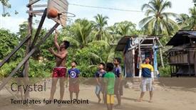  Presentation with poor village - Amazing presentation design having el-nido-philippines-jan-11 backdrop and a coral colored foreground