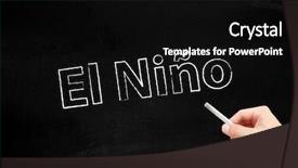  Presentation with chalk - Slides consisting of el nino written with chalk background and a black colored foreground