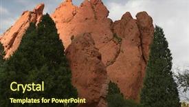  Presentation with pine trees - Slide set featuring el paso - garden of the gods rock background and a wine colored foreground