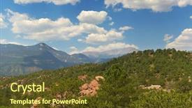  Presentation with garden - PPT theme having el paso - view of pikes peak background and a tawny brown colored foreground