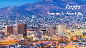  Presentation with mexico city - Audience pleasing theme consisting of el-paso-texas-usa-downtown backdrop and a teal colored foreground