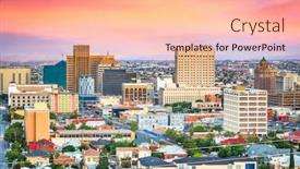  Presentation with mexico city - Audience pleasing slide set consisting of el-paso-texas-usa-downtown backdrop and a lemonade colored foreground