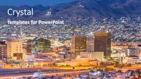  Presentation with florida - Slide set consisting of el-paso-texas-usa-downtown background and a ocean colored foreground