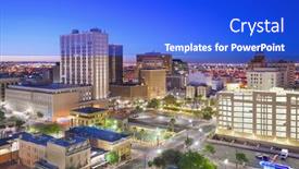  Presentation with mexico city - Amazing PPT theme having el-paso-texas-usa-downtown backdrop and a cobalt blue colored foreground